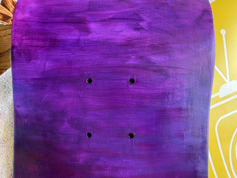 Close-up of the purple and blue blended background